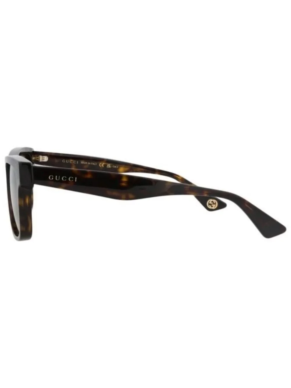 New Gucci Mens Square/Rectangle Havana Havana Green Fashion Designer Sunglasses